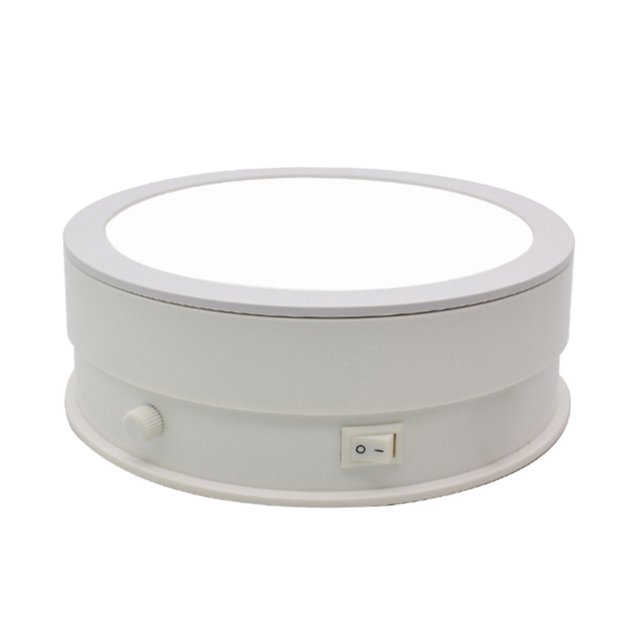 Support d'Affichage Rotatif Électrique à Lumière LED, Base Rotative Automatique, Silencieux et Lisse