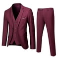 thumbnail image 1 of Hiiyo Big Boy's Wedding Suit Solid Lapel Waistcoat Blazer Pants 3Pcs Party Outfits, 1 of 2
