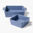 thumbnail image 1 of 2pc Stoneware Square Baking Dish Set Blue - Figmint™, 1 of 4