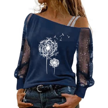 Ketyyh-chn99 Womens Shirts Ladies Casual Undershirts Long Sleeve Stretch Crewneck Ribbed T-Shirt Fitted Casual Basic Tops Blue,XL