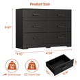 thumbnail image 2 of Dresser for Bedroom, Modern 6 Drawer Dresser for Bedroom, Wide Wood Chests of Drawers Storage With Metal Handle for Entryway, Hallway,Living Room, 2 of 7