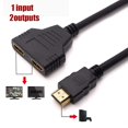 thumbnail image 2 of HDMI Splitter Adapter Cable - HDMI Splitter 1 in 2 Out/HDMI Male to Dual HDMI Female 1 to 2 Way for HDMI HD, LED, LCD, TV, Support Two TVs at The Same Time, 2 of 8
