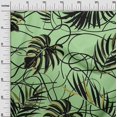 thumbnail image 3 of oneOone Rayon Mint Green Fabric Abstract Tropical Leaf Sewing Craft Projects Fabric Prints By Yard 56 Inch Wide, 3 of 4