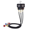 thumbnail image 2 of Automotive AC Gauge Set, Enhanced Safety Brass AC Gauge Set with 4.9ft Hoses Replacement for R410A R32 R134A R22 Refrigerants for Vehicle, 2 of 7