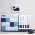 thumbnail image 1 of The Peanutshell, Nautical Whale Patchwork Crib Bedding Set for Baby Boy, 3 Piece Nursery Set, Microfiber, 1 of 4