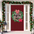 thumbnail image 2 of Christmas Door Hanging Decoration Holiday Party Scene Background Cloth for Festive Home, 2 of 5