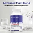 thumbnail image 4 of Nutrawave D-Mannose with Cranberry 1000 mg – Urinary Tract & Bladder Support, with Dandelion & Hibiscus, 120 Vegan Capsules, Non-GMO, Gluten-Free, Made in Canada, 4 of 11