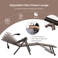 thumbnail image 4 of Costway Patio Folding Chaise Lounge Chair Outdoor Portable Reclining Lounger Beach Brown, 4 of 8