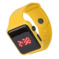thumbnail image 2 of Sport Montre LED Écran Quadrate Forme Rétro-Éclairage Conception Numérique Enfants Regarder pour les Activités de Loisirs Jaune, 2 of 14