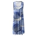 thumbnail image 3 of TJAZFJPA Robes de Soirée Grande Taille pour Femmes Robe d'Été Décontractée Sans Manches Robe de Plage Col Rond Robe Débardeur Imprimée Robe d'Anniversaire en Lin Robes d'Été pour Femmes, 3 of 7