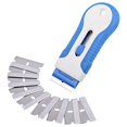 thumbnail image 1 of Kitchen Cleaning Non-Scratch Oven Glass And Cooktop Cleaning Tool Multi-Purpose For Ceramic Glass And Painted Surfaces Retractable Yellow Scraper With 10 Replacement Heads, 1 of 6