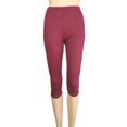 thumbnail image 1 of Innerwin Bottoms Solid Color Ladies Loungewear Summer Skinny Lounge Pants Wine Red M, 1 of 3