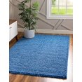 thumbnail image 2 of Unique Loom 3136673 8 x 10 Pi Shag Solide Tapis Rectangulaire&44; Bleu Pervenche, 2 of 5