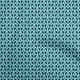 thumbnail image 1 of oneOone Rayon Turquoise Blue Fabric Geometrical Sewing Craft Projects Fabric Prints By Yard 56 Inch Wide, 1 of 4
