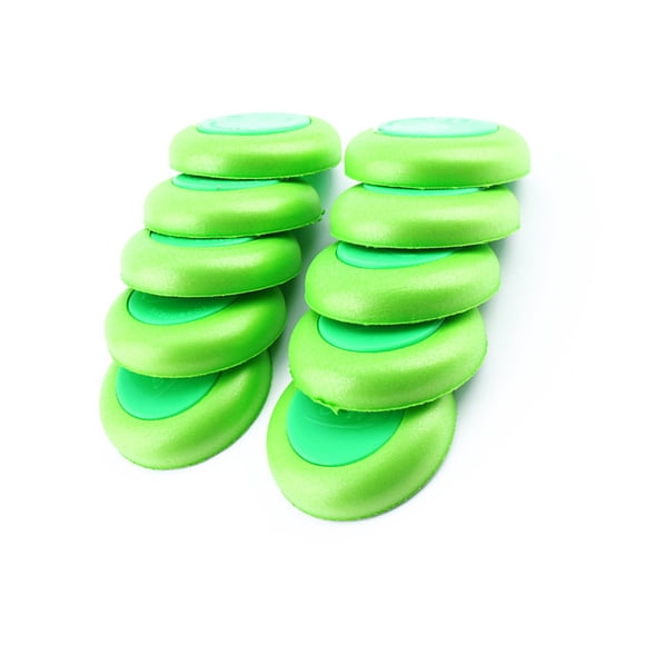 Soft Flying Disc, Wholesale 10pcs EVA Refill Disc for Youth 15-35 Years old, Juvenile 7-14 Years old, Green