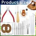 thumbnail image 2 of Kit de Remplacement de Gants 16 Pcs Aiguille Coupe-Cuir Outil de Réparation pour Gant de Baseball Softball 1, 2 of 7