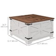 thumbnail image 3 of HOMCOM Coffee Table with Flip Top Hidden Storage, White, 3 of 10