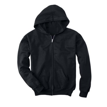 Hanes Kids Comfortblend EcoSmart Full-Zip Hoodie Sweatshirt, XL, Black