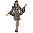 thumbnail image 2 of Moomaya Printed Bathrobe For Girls Bell Sleeves Robe For Women Crossover Robes, 2 of 6