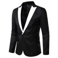 thumbnail image 1 of CEHVOM Men's Fashion England Solid Color High Quality Casual Single Breasted Suit, 1 of 5