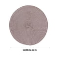 thumbnail image 2 of Boovnll Placemats, 15" Round Washable Wipeable Heat-Proof Solid Color Woven Place Mats for Home Kitchen, Dining Table, Holiday, Party Decor Supplies, Table Mats, 2 of 2