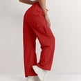 thumbnail image 3 of Pants for Women Loose Drawstring Pocket Casual Sports Jogger Overalls, 3 of 6