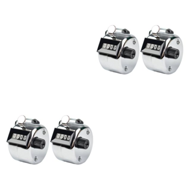 mmirethe 2pack/lot Manual And Accurate Counting Unisex Hand Tally With Materials Silvery 2Set