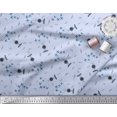 thumbnail image 2 of Soimoi Polyester Crepe Fabric Airplane,Guitar Wire & Notes Musical Instrument Decor Fabric Printed Yard 42 Inch Wide, 2 of 3