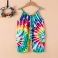 thumbnail image 3 of Toddle Sleeveless Jumpsuit with Tie-dye Pattern Printing Elastic Closure Clothing, 3 of 3
