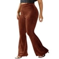 thumbnail image 5 of Women Bootcut Yoga Pants Tummy Control Workout Bootleg Velvet Trouser, 5 of 5