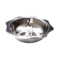thumbnail image 3 of Elodie Stainless Steel Divided Hot Pot Mandarin Duck Pot Round Hotpot Soup Cookware for M, 3 of 8