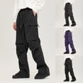 thumbnail image 1 of Styesk Pantalon pour Hommes Hommes Plein Air Mode Imperméable Uni Décontracté Taille Élastique Poche Pantalon Cargo, 1 of 1