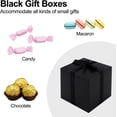 thumbnail image 4 of 50pcs Mini Black Candy Boxes, 3x3x3 Inches Paper Gift Boxes with Ribbon, Cube Wedding Favour Boxes, Chocolate Gift Boxes for Wedding Birthday Party Supplies, 4 of 7