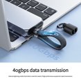 thumbnail image 4 of USB C Keychain Data Cable 10/20/40Gbps 60/100/240W Fast Charging Cable 4K Video Transfer Gold Plate Connectors, 4 of 7