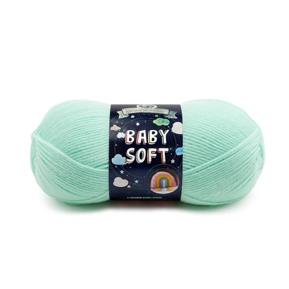 Fil Lion Brand Baby Soft Menthe #3 Light Fil de bébé verte clair 420 m/140 g