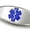 Blue, variant on MedicEngraved Surgical 316L Stainless Steel Medical ID 9mm Figaro Link Bracelet with Enamel Medical Tag - Medical Engraving Included