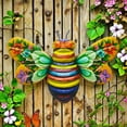 thumbnail image 3 of Iron Wall Art Decor for Outdoor Garden and Indoor Home Use – Blue Metal Wall Hanging Sculpture, 7.47 in x 5.11 in x 0 in, 3 of 4