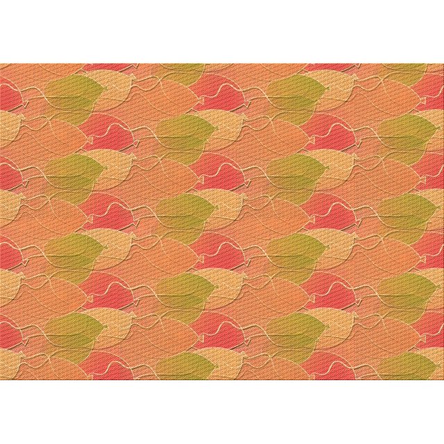 Ahgly Company Tapis d'Intérieur Rectangulaire Transitionnel Orange Rouge Orange Lavable à la Machine, 4 Pieds x 6 Pieds
