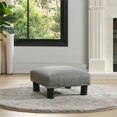 thumbnail image 4 of Jules Tabouret Carré d'Accent Ottoman Gris Foncé Chiné, 4 of 15