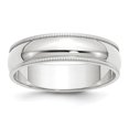 thumbnail image 1 of 10KW 6mm Milgrain Half Round Band Size 12.5 Size 12.5, 1 of 4