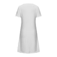 thumbnail image 4 of Nouvelle Robe d'Été Décontractée pour Femmes à Col Rond, Couleur Unie, Ample, Plissée à la Poitrine, Manches Courtes, Robe Décontractée à Col Rond avec Plis et Coupe Ample, Parfaite pour les Journées d'Été, Style Facile à Styliser, 4 of 8