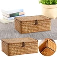 thumbnail image 2 of Clearance! Yiteos Storage and Organization, Hand Woven Rattan Woven Storage Basket Woven Storage Box Desktop Organization, 1*Storage Basket, 2 of 9