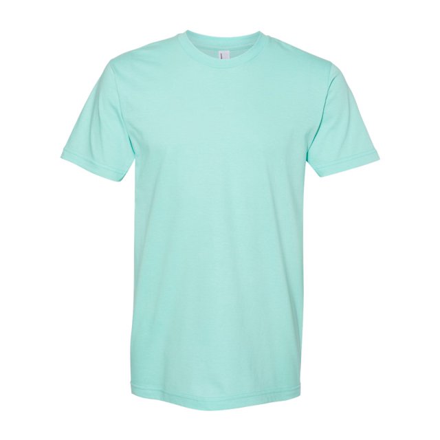 American Apparel Fine Jersey Tee, XS, Light Aqua