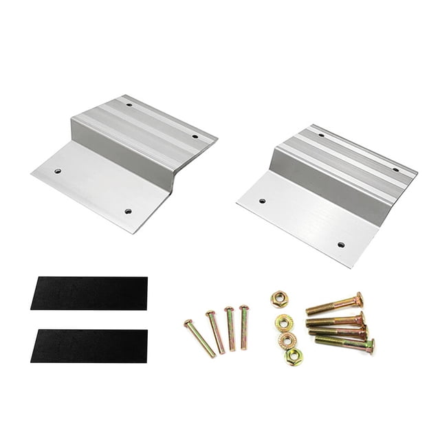 Fittings Truck Loading Ramp Kits Ladder Slope Fittings 8inch Aluminum Alloy Ramps Bracket and Rubber Feet Kit for Lawn Mower Car Trucks