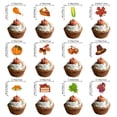 thumbnail image 3 of Thanksgiving Cake Inserts Fall Pumpkin Maple Leaf Turkey Themed Cupcake Topper Picks for Autumn Desserts, 3 of 7
