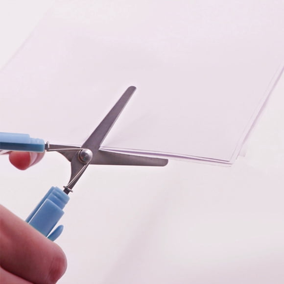 WIFKLSIIPG Mini Ciseaux Pliables Papeterie Créative Ciseaux Style Stylo avec Couvercle pour Étudiants (Bleu)