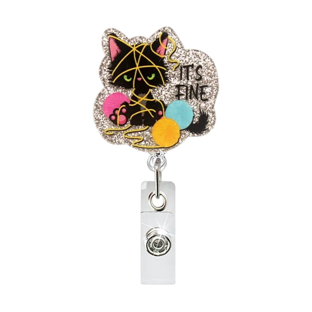 KER Funny And Cute Badge Reel With Clip Closure For Doctors Teachers Students Workers Etc Cartoon Pattern Badge Workplace Induction Graduation