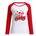 thumbnail image 4 of RKSTN Chandail en Molleton de la Saint-Valentin pour Femmes Mode Imprimé Lettre et Cœur Chandail en Molleton Manches Longues Col Rond Tops, 4 of 4