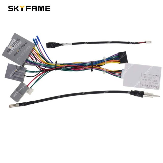 SKYFAME Car 16pin Wiring Harness Adapter Canbus Box Decoder Android Radio Power Cable For Ford Raptor F150