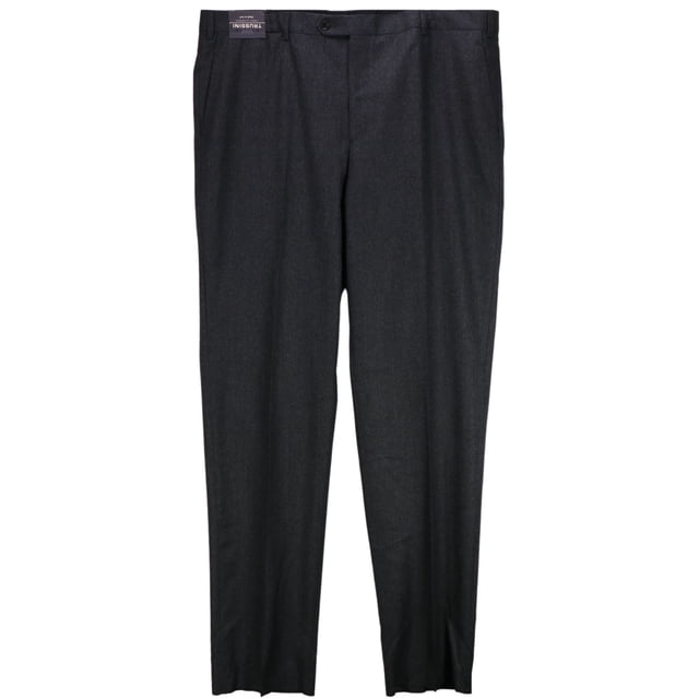 Trussini Men's Dark Grey Super 120's Wool Pants Dress - 42